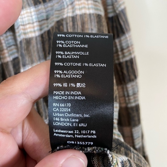 Free People We The Free Jessi Plaid Top Size XS OB1355779. - Picture 3 of 4